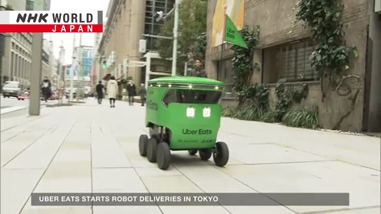 Uber eats starts robot deliveries in TokyoーNHK WORLD-JAPAN NEWS - ECONIPPON
